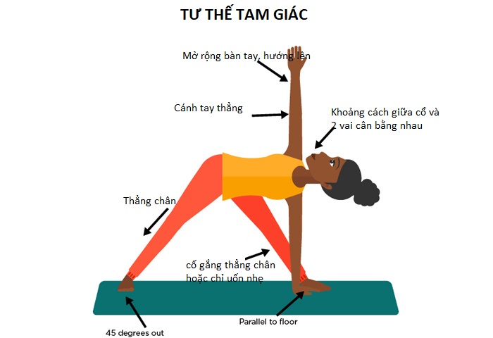 Tư thế Tam giác (Trikonasana): Mở rộng không gian – Khơi dậy sức sống 12 Hướng dẫn thực hiện tư thế Trikonasana