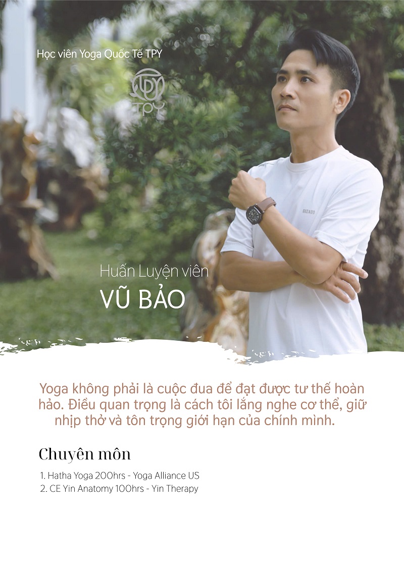 Học viện yoga quốc tế TPY 9 Huấn luyện viên Đinh Vũ Bảo
