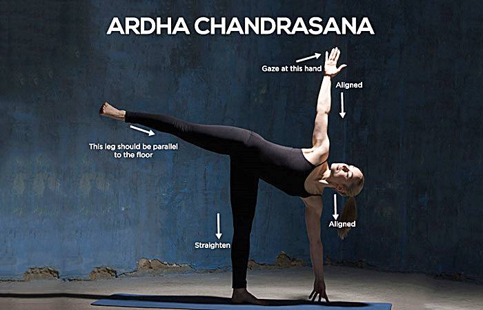 Tư thế Nửa vầng trăng (Ardha Chandrasana): Giữa thăng bằng và khai mở 2 Tư thế Nửa vầng trăng (Ardha Chandrasana)