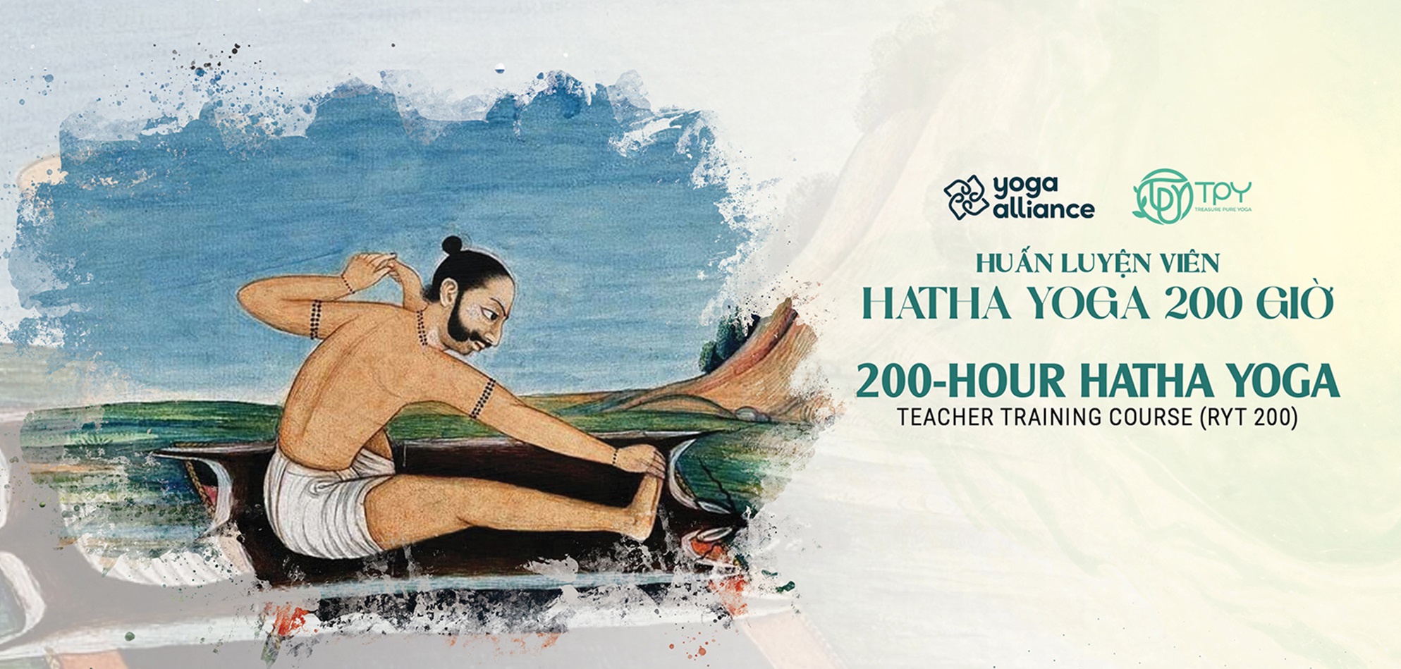 Banner giới thiệu khóa huấn luyện viên hatha yoga 200 giờ